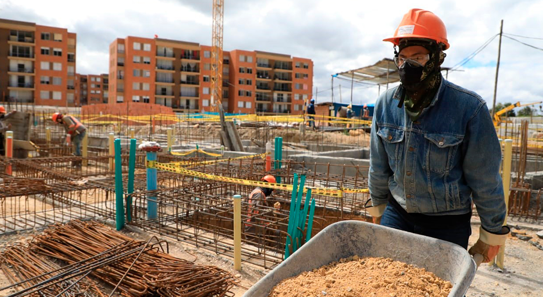 Más de un millón de colombianos empleados en la construcción de edificaciones en febrero de 2021