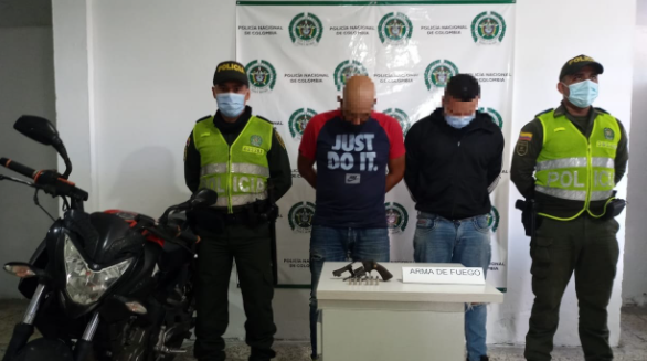 En Ibagué capturan a dos hombres con armas de fuego sin salvoconducto