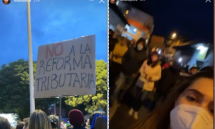 Lina Tejeiro marchó contra la Reforma Tributaria y estalló las redes sociales [VIDEO]