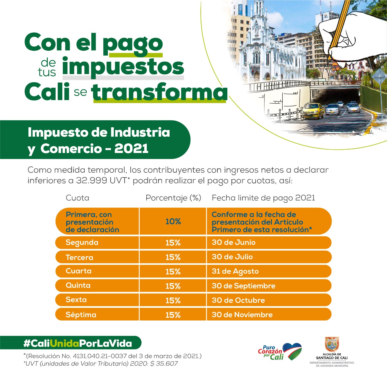 Alcaldía de Cali modifica plazos del Calendario Tributario para