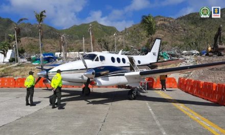 Fiscalía afectó con medidas cautelares la aeronave que aterrizó en Providencia con cerca de media tonelada de cocaína