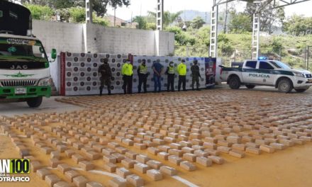 Cayó en Tolima un narcocamión cargado con casi dos toneladas de marihuana