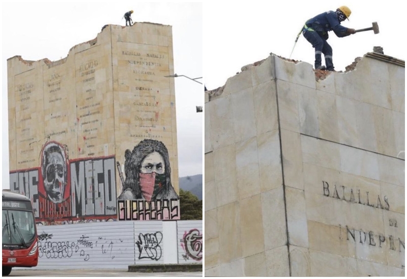 Polémica en Bogotá por demolición del monumento a los Héroes: Ojo a la carta de MinDefensa a Claudia López