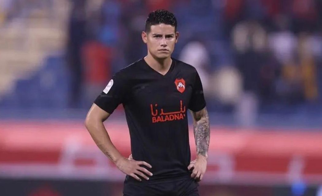 Triste debut de James Rodríguez con el Al-Rayyan: En sus primeros minutos su equipo fue goleado