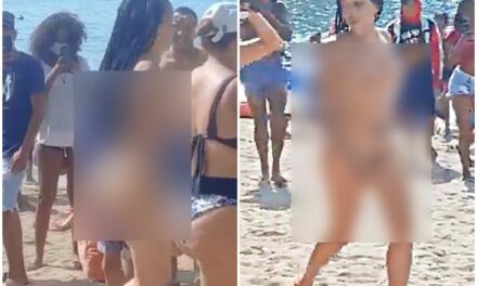 Escándalo en Taganga: Mujer desnuda paseó por las playas ante la mirada de los transeuntes [VIDEO]