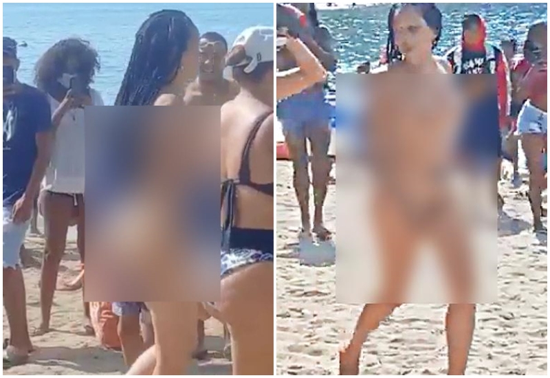 Escándalo en Taganga: Mujer desnuda paseó por las playas ante la mirada de los transeuntes [VIDEO]