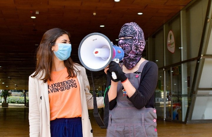 Líder de encapuchados, «Simona» habla sobre la interrupción a la Catedral Primada en Bogotá