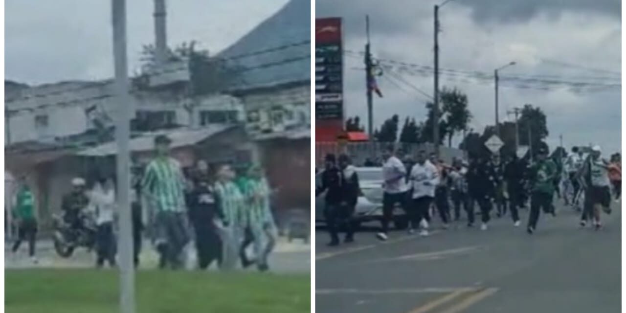 ‘Batalla campal’ entre hinchas de Atlético Nacional en Cundinamarca dejó cuatro hinchas heridos: impactantes imágenes