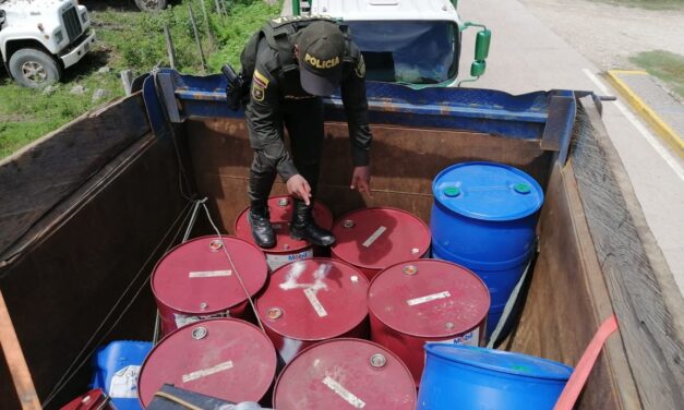 Decomisan 440 galones de ACPM que eran transportados de manera ilegal en el sur de Bolívar