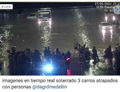 Bomberos y DAGRD de Medellín atienden emergencias por fuertes lluvias