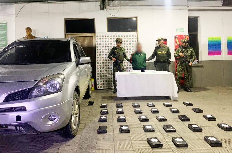 A la cárcel hombre que pretendía distribuir 27 kilos de cocaína en el Valle de Aburrá
