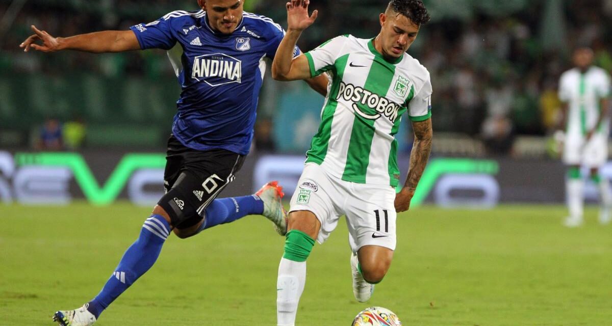 Atlético Nacional empata sin goles al equipo alterno de Millonarios en liga Colombiana