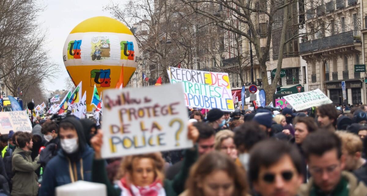 Sexta Jornada de manifestaciones en  Francia por Reforma Pensional de Macron