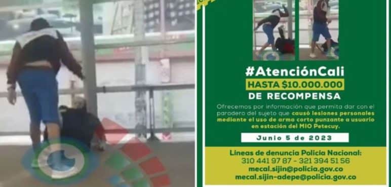 Millonaria recompensa por hombre que atacó a un ciudadano en una estación del MÍO