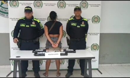 CAPTURADA ALIAS “LA MENSAJERA”, CON CINCO PAQUETES LLENOS DE MARIHUANA EN CARTAGENA