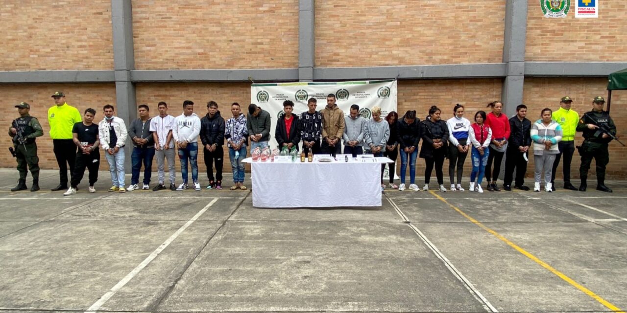 Cárcel para 21 presuntos integrantes del ‘Tren de Aragua’ que estarían involucrados en extorsiones y otras conductas delictivas en Bogotá