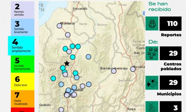 Fuerte réplica de sismo en Colombia provoca evacuación de edificios en Bogotá y daños en Villavicencio