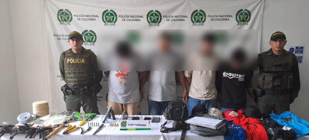 Fueron capturados cuatro hombres en Itagüí por fabricación de armas y hurto calificado