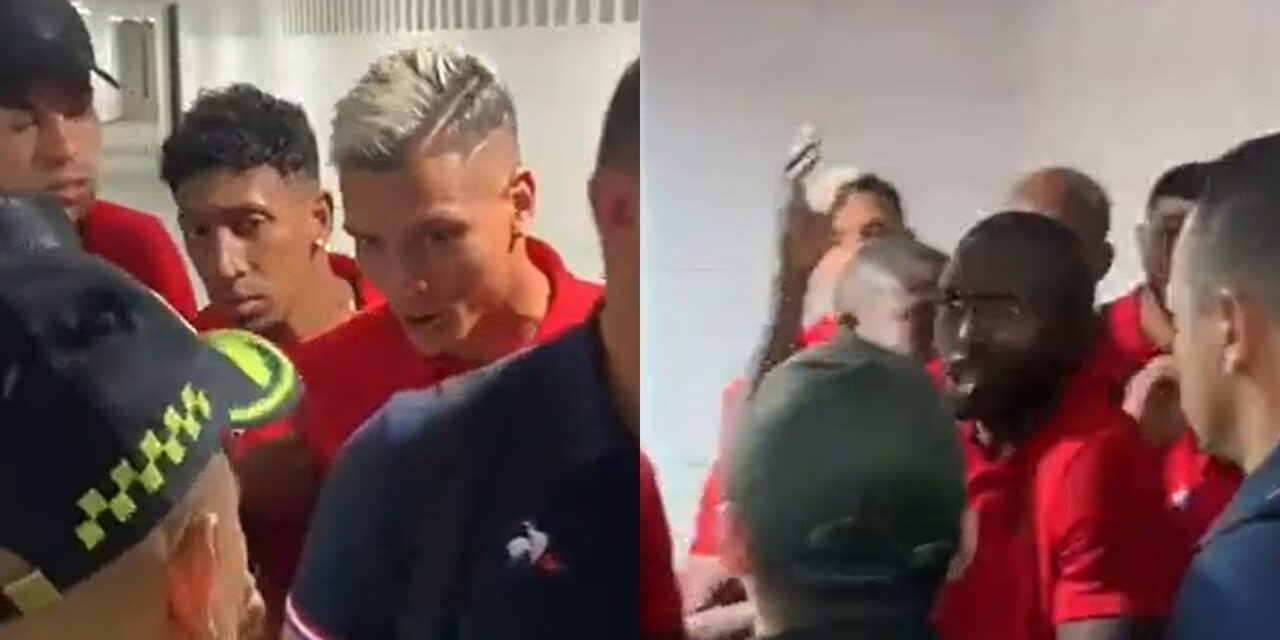 Violenta confrontación entre jugadores del América de Cali y la policía en Barranquilla