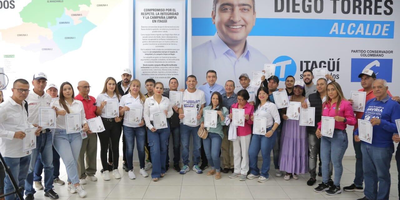 Diego Torres llama a un compromiso por el respeto, la integridad y la campaña limpia en Itagüí