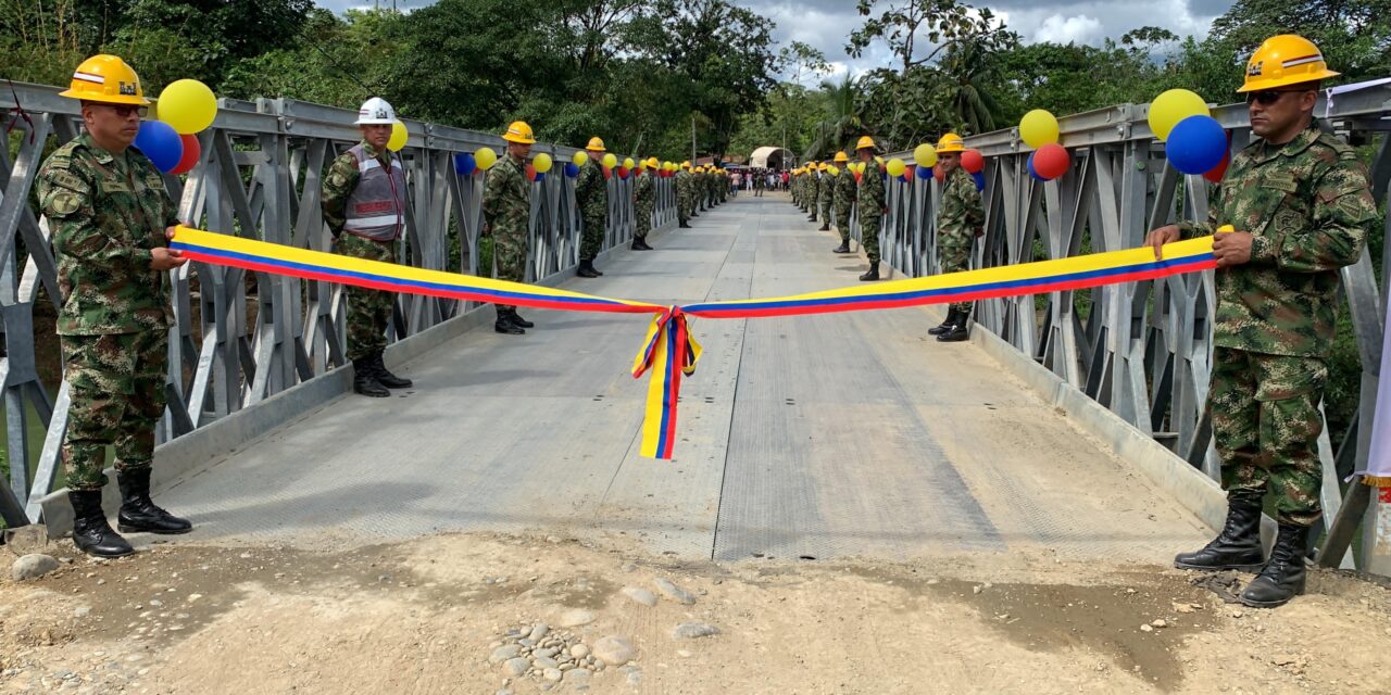 Ejercito construyó un puente en 20 días en el Chocó