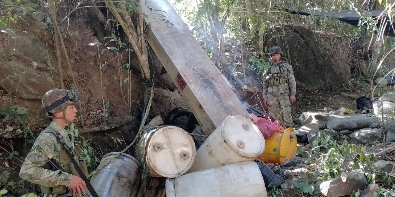 Autoridades destruyen material empleado para la minería ilegal en Antioquia