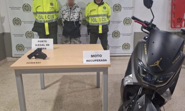 Hombre capturado por hurto y porte ilegal de armas en La Estrella