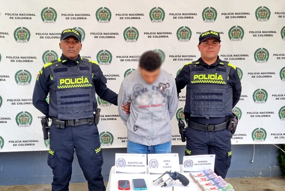 Capturan a ladrón armado en San Pedro de los Milagros. Pretendía robar $30 millones de pesos