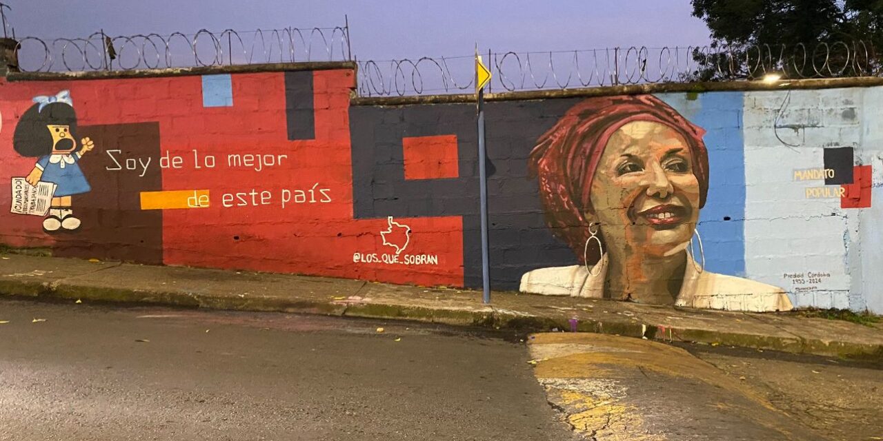 En Medellín le hicieron un mural a Piedad Córdoba. La obra ha generado controversia