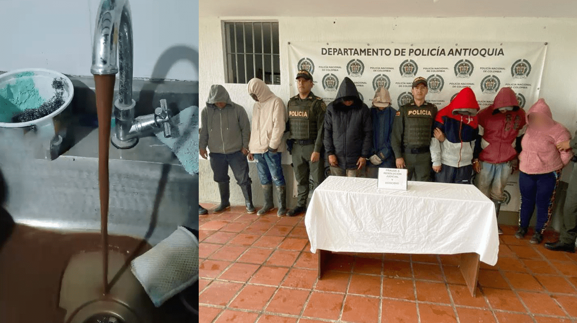 7 capturados por contaminar agua en Llanos de Cuivá, Antioquia