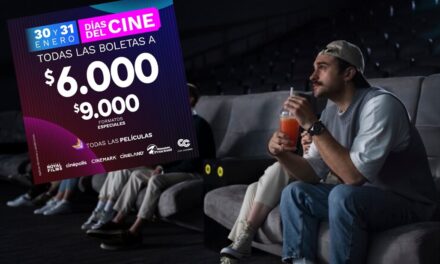 ¡Días del Cine! Boletas a $6.000 en todos los cines del país