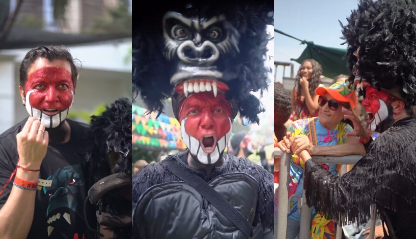 David Luna se goza el Carnaval de Barranquilla 2025 disfrazado de gorila