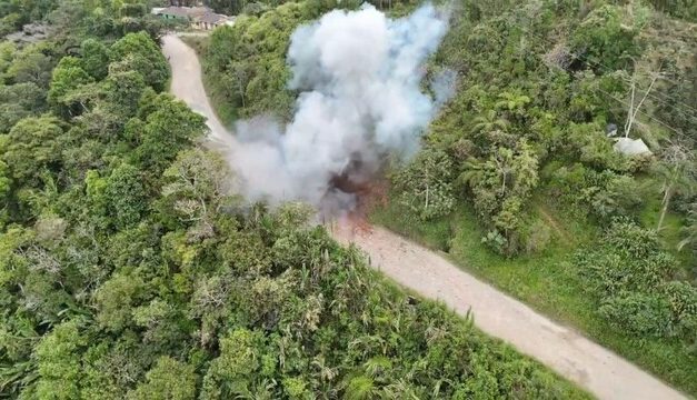 Desactivan 100 kilos de explosivos en el Micay