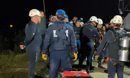 Gran operativo para sacar el cuerpo de un hombre en la quebrada Concepción