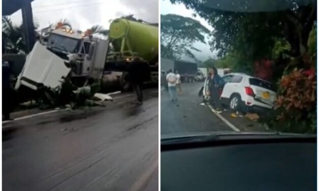 Accidente en autopista Medellín dejó dos personas heridas