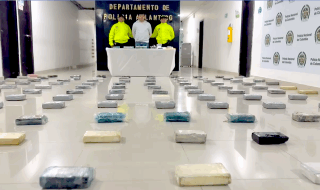 Incautan 129 kilos de cocaína en Barranquilla