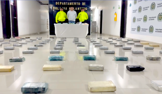 Incautan 129 kilos de cocaína en Barranquilla