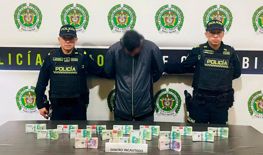 Capturado hombre que transportaba más de 147 millones de pesos sin justificación legal en Medellín