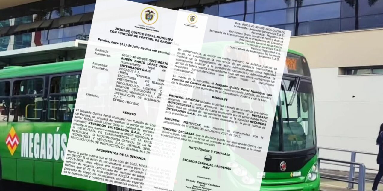 Adiós al monopolio de Recaudos Integrados S.A.S. en MegaBús