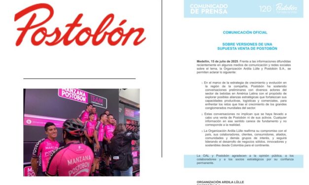 Organización Ardila Lülle desmiente venta de Postobón