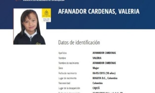 Desaparición forzada es la principal hipótesis en caso de Valeria Afanador