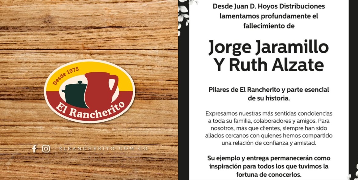 Fallecen en accidente de tránsito los propietarios de El Rancherito, ícono de la gastronomía paisa
