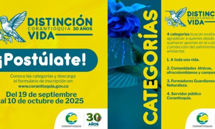 Corantioquia abre inscripciones para Distinción Vida 2025