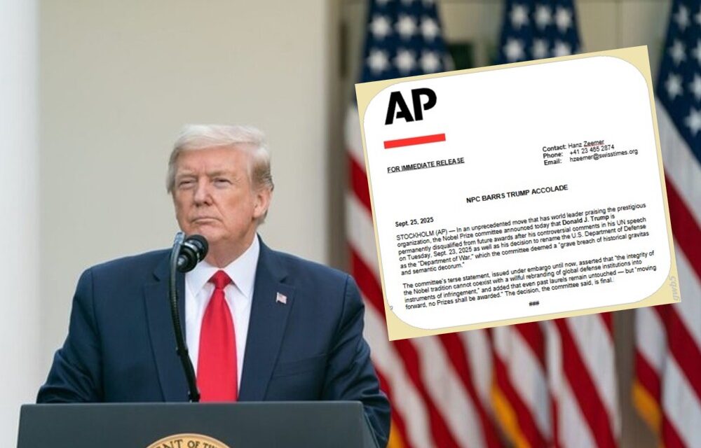 Comité de Premio Nobel descalifica a Donald Trump