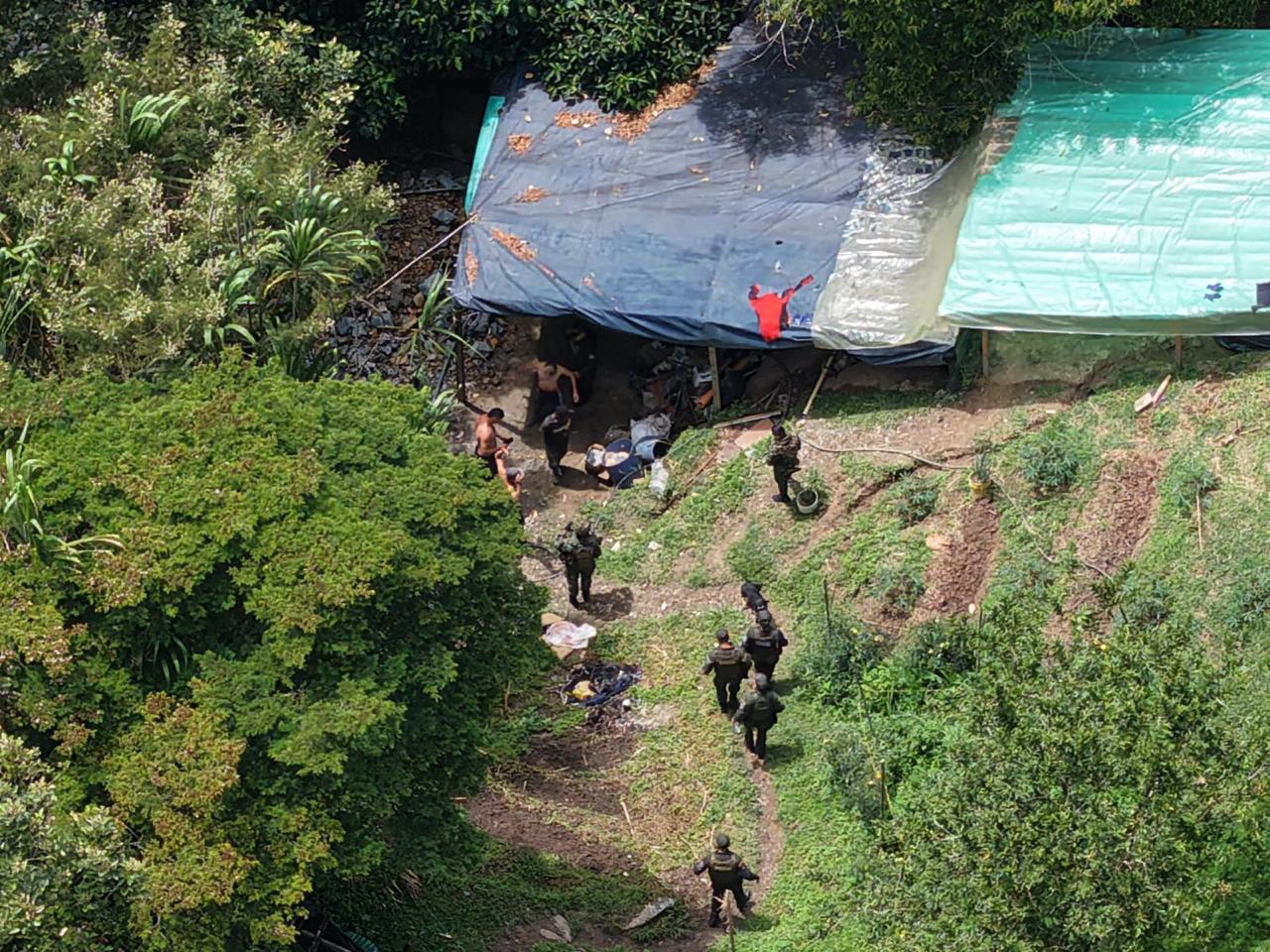 Capturan a cuatro hombres en Girardota por minería ilegal