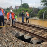 ¡Atención! Por Socavación en la vía férrea del Metro de Medellín se suspende servicio comercial entre Aguacatala y Poblado
