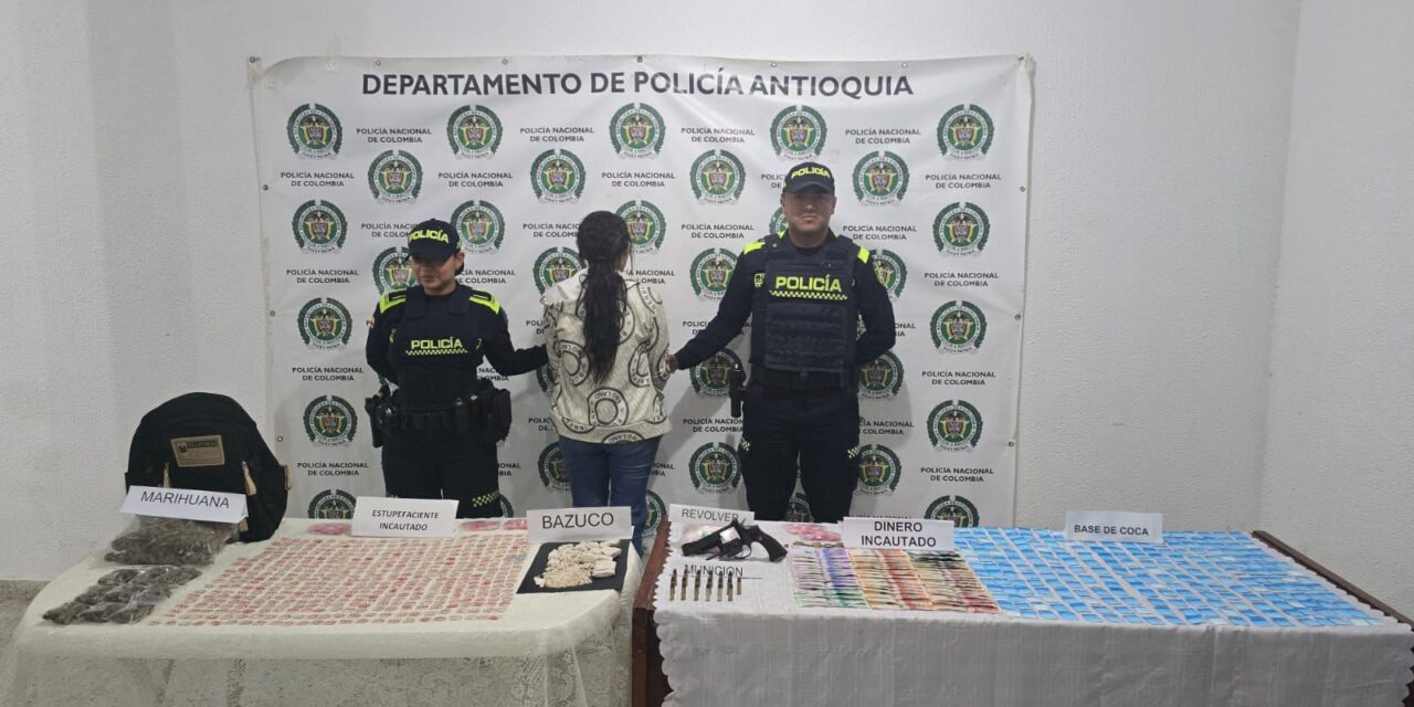 Capturan en Abejorral, Antioquia, a una mujer por el delito de tráfico de drogas