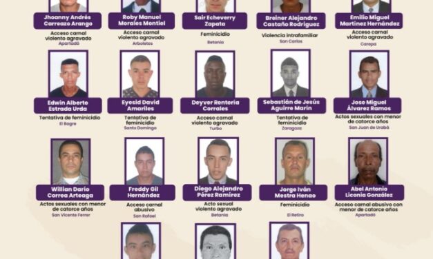 Antioquia publicó el cartel de los más buscados por delitos contra mujeres y niñas