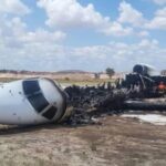 Jet oficial del Gobierno congoleño se incendió tras salirse de pista en Kolwezi