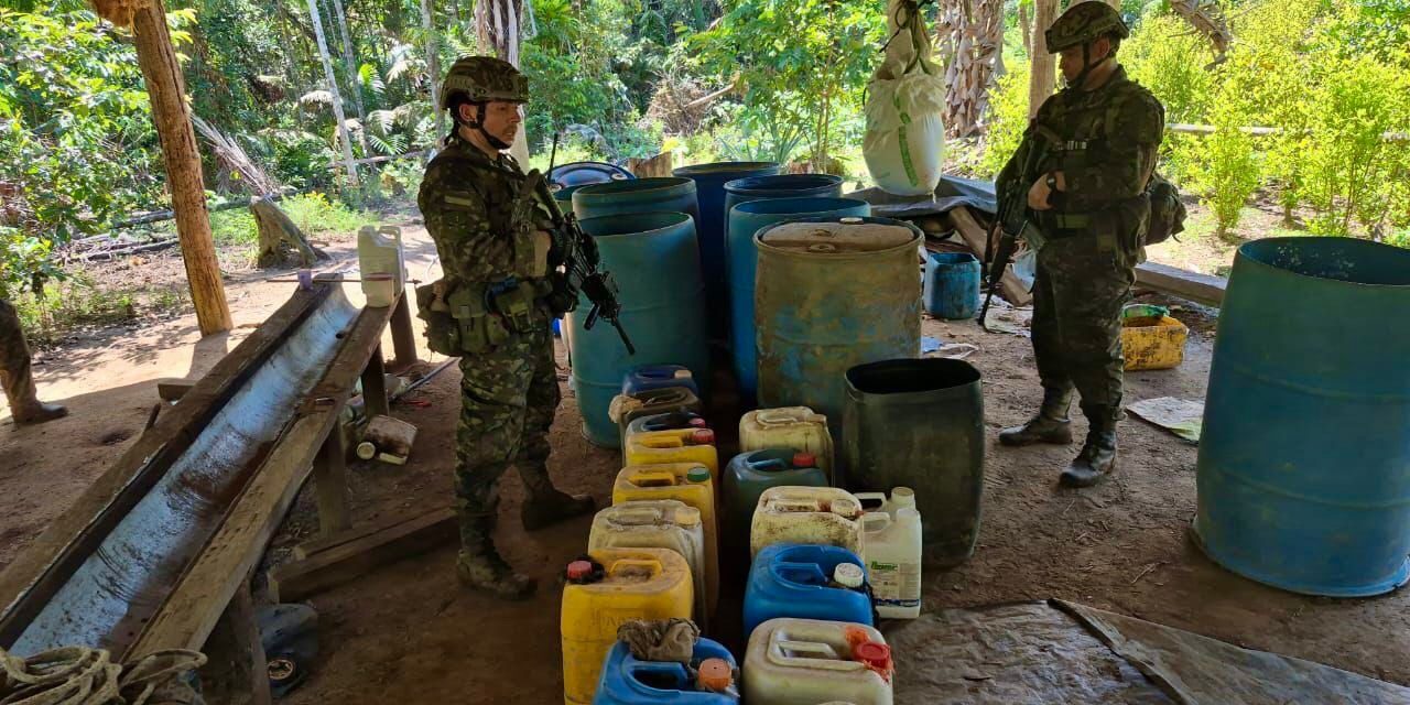 Ejército destruye siete laboratorios de pasta base de coca en San Carlos, Oriente antioqueño